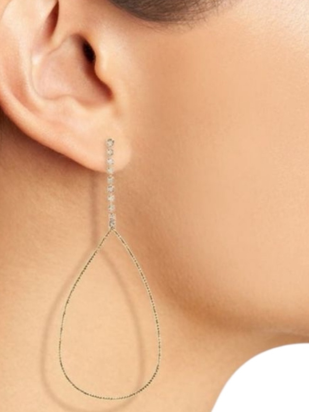 PANACEA Hammered Teardrop Earrings In Gold